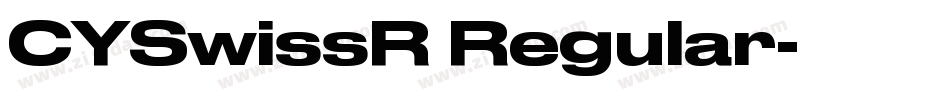 CYSwissR Regular字体转换